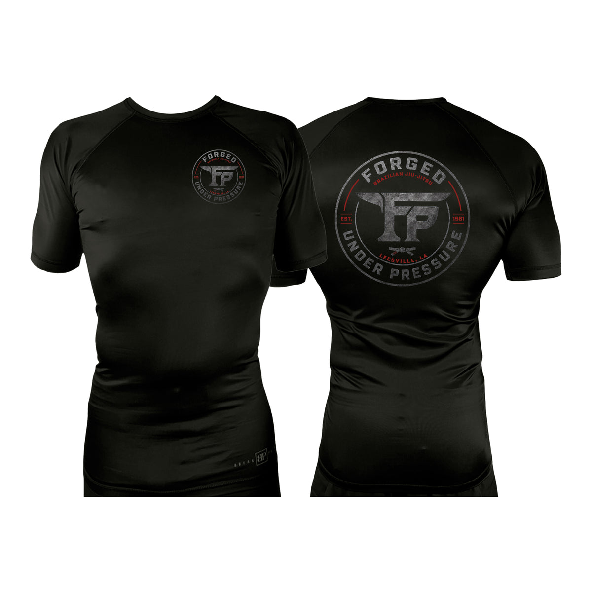 F.U.P. All Black Rash Guards Short Sleeves #8232 A