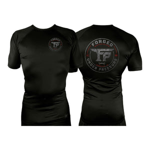 F.U.P. All Black Rash Guards Short Sleeves #8232 A