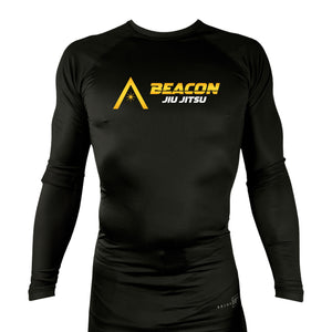 Beacon Jiu Jitsu All Black Rash Guards Long Sleeves #8233 A