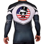 Black Tie/Trinity Jiu Jitsu Academy Rash Guards Black/White #8234 C
