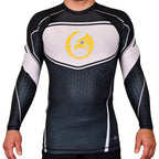 Black Tie/Trinity Jiu Jitsu Academy Rash Guards Black/White #8234 A