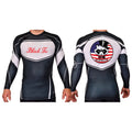 Black Tie/Trinity Jiu Jitsu Academy Rash Guards Black/White #8234 C