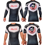 Black Tie/Trinity Jiu Jitsu Academy Rash Guards Black/White #8234 C