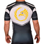 Black Tie/Trinity Jiu Jitsu Academy Rash Guards Black/White #8234 A