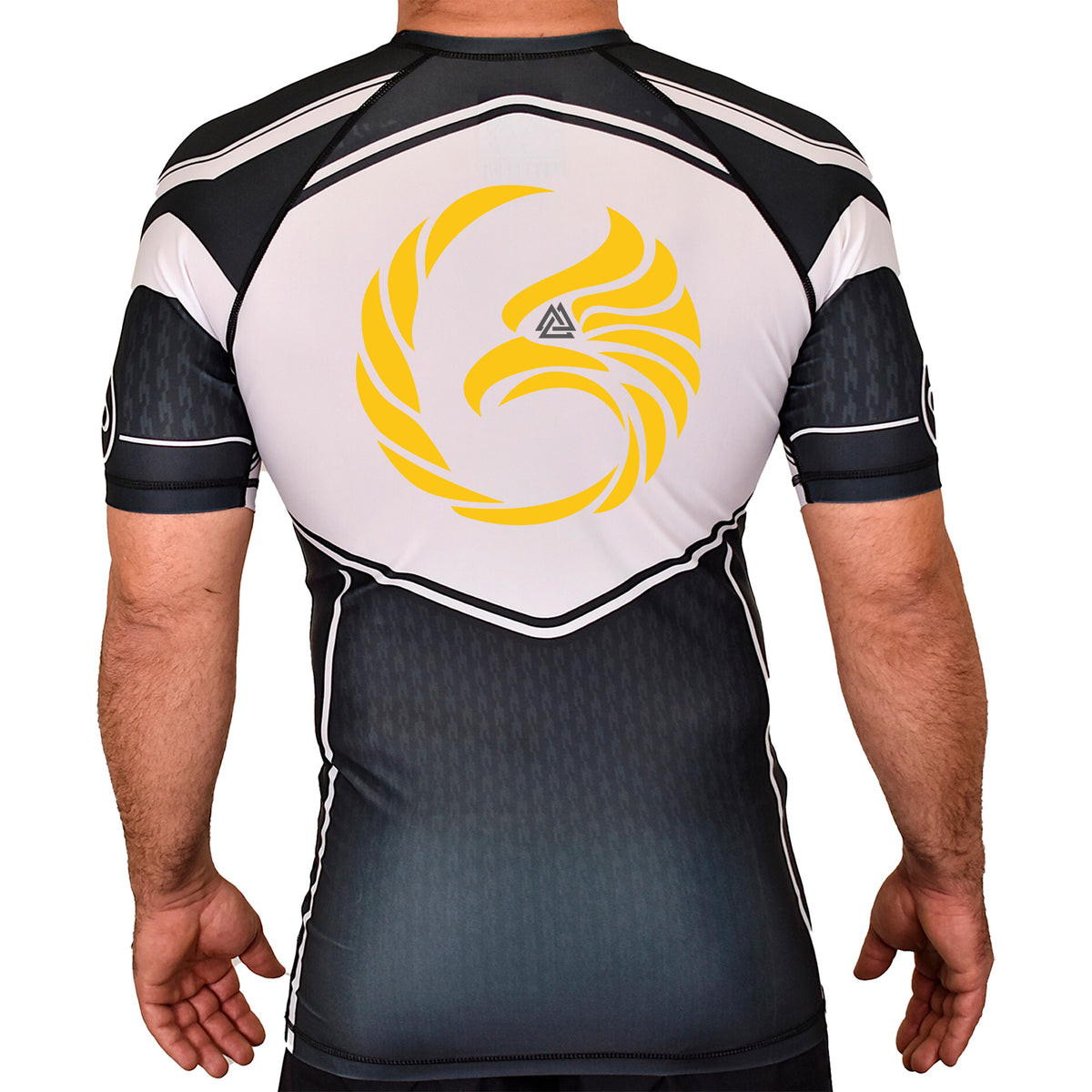 Black Tie/Trinity Jiu Jitsu Academy Rash Guards Black/White #8234 A