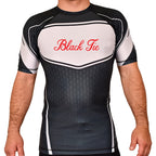 Black Tie/Trinity Jiu Jitsu Academy Rash Guards Black/White #8234 C