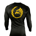 Black Tie/Trinity Jiu Jitsu All Black Rash Guards Long Sleeves #8234 A