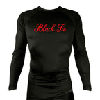 Black Tie/Trinity Jiu Jitsu All Black Rash Guards Long Sleeves #8234 C