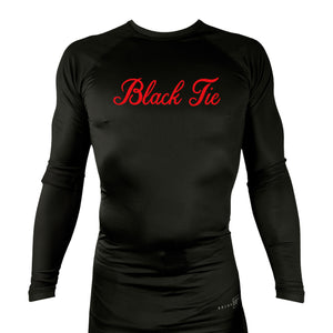 Black Tie/Trinity Jiu Jitsu All Black Rash Guards Long Sleeves #8234 C