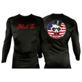 Black Tie/Trinity Jiu Jitsu All Black Rash Guards Long Sleeves #8234 C
