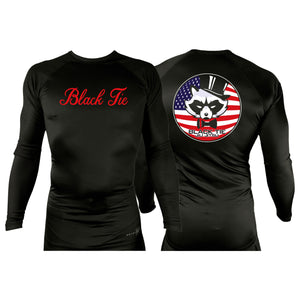 Black Tie/Trinity Jiu Jitsu All Black Rash Guards Long Sleeves #8234 C