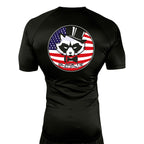 Black Tie/Trinity Jiu Jitsu All Black Rash Guards Short Sleeves #8234 C