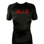Black Tie/Trinity Jiu Jitsu All Black Rash Guards Short Sleeves #8234 C