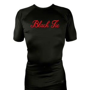 Black Tie/Trinity Jiu Jitsu All Black Rash Guards Short Sleeves #8234 C