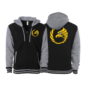 Black Tie/Trinity Jiu Jitsu Varsity Zip-Up Hoodies #8234 A