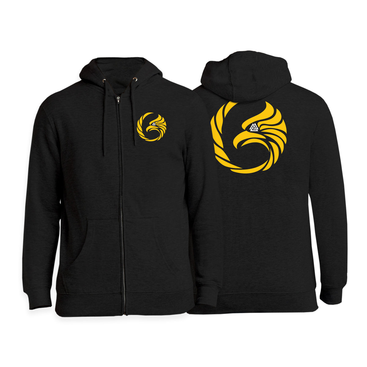 Black Tie/Trinity Jiu Jitsu Zip-Up Hoodies #8234 A