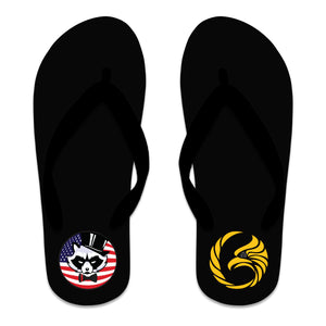 Black Tie/Trinity Jiu Jitsu Flip Flops #8234 G