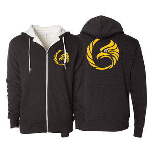 Black Tie/Trinity Jiu Jitsu Sherpa Lined Zip-Up Hoodie #8234 A
