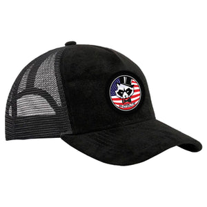 Black Tie/Trinity Jiu Jitsu Suede Trucker Hat #8234 C