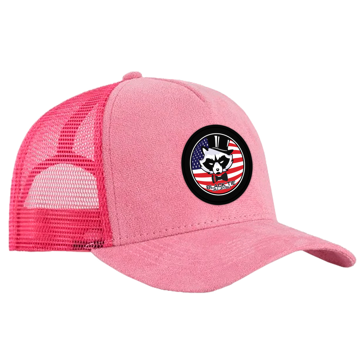 Black Tie/Trinity Jiu Jitsu Suede Trucker Hat #8234 C