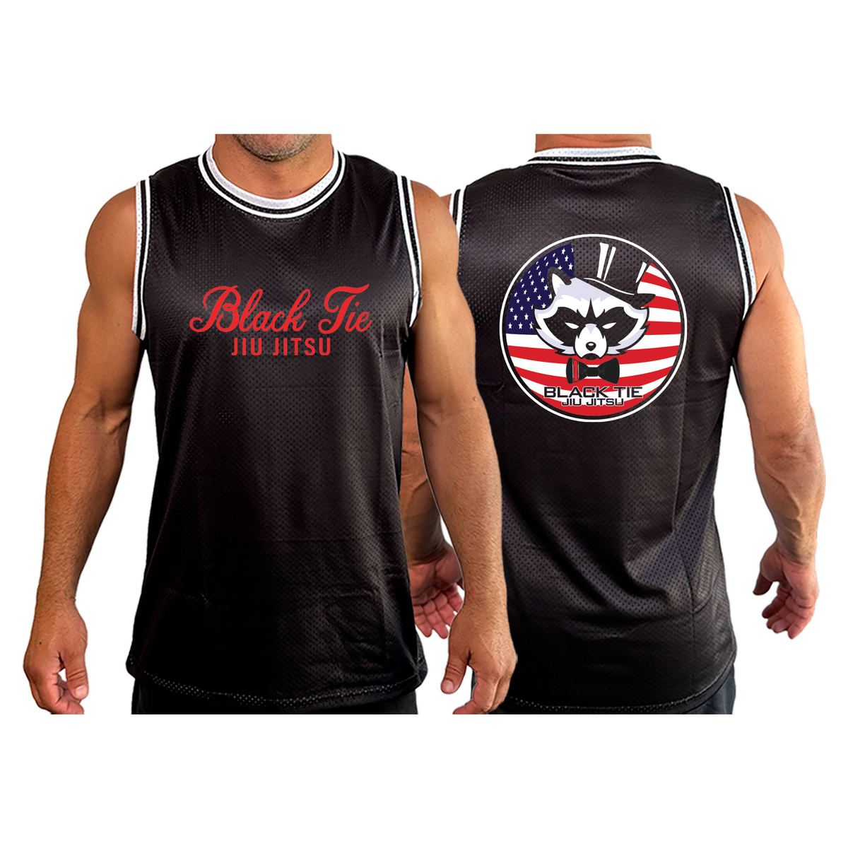 Black Tie/Trinity Jiu Jitsu Basketball Jerseys #8234 D