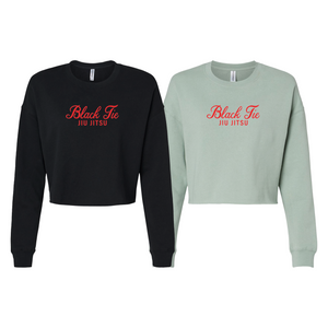 Black Tie/Trinity Jiu Jitsu Women's Cropped Crewneck Sweatshirt #8234 D