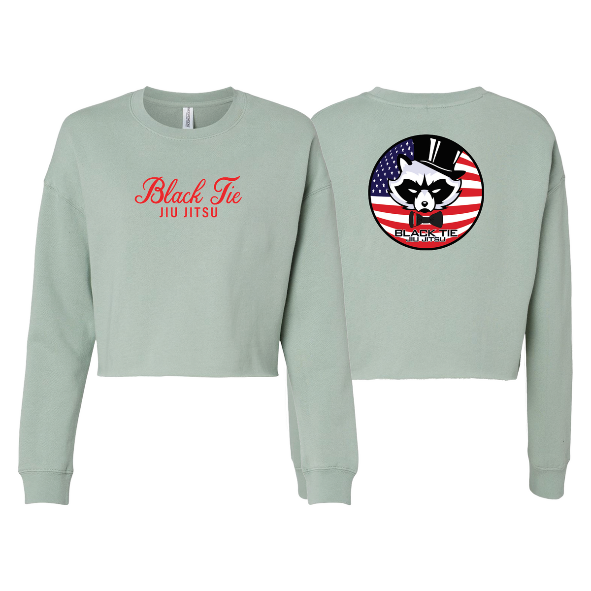 Black Tie/Trinity Jiu Jitsu Women's Cropped Crewneck Sweatshirt #8234 D