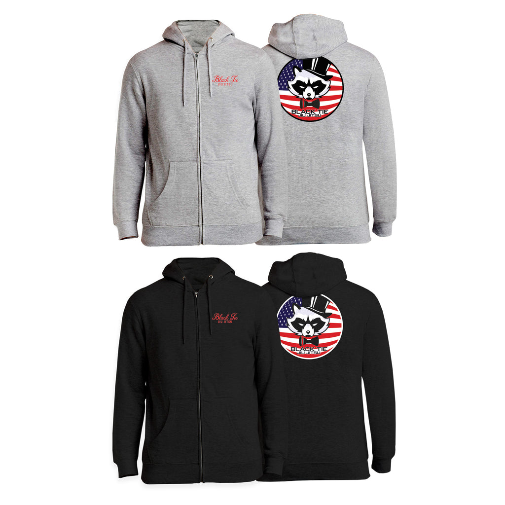 Black Tie/Trinity Jiu Jitsu Zip-Up Hoodies #8234 E