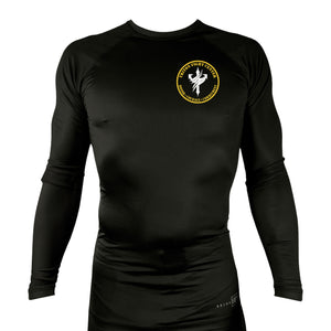 Triton Fight Center All Black Rash Guards Long Sleeves #8235 A