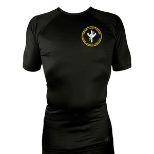 Triton Fight Center All Black Rash Guards Short Sleeves #8235 A