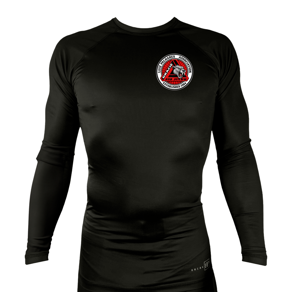 Xeque Mate Jiu Jitsu All Black Rash Guards Long Sleeves #8236 F