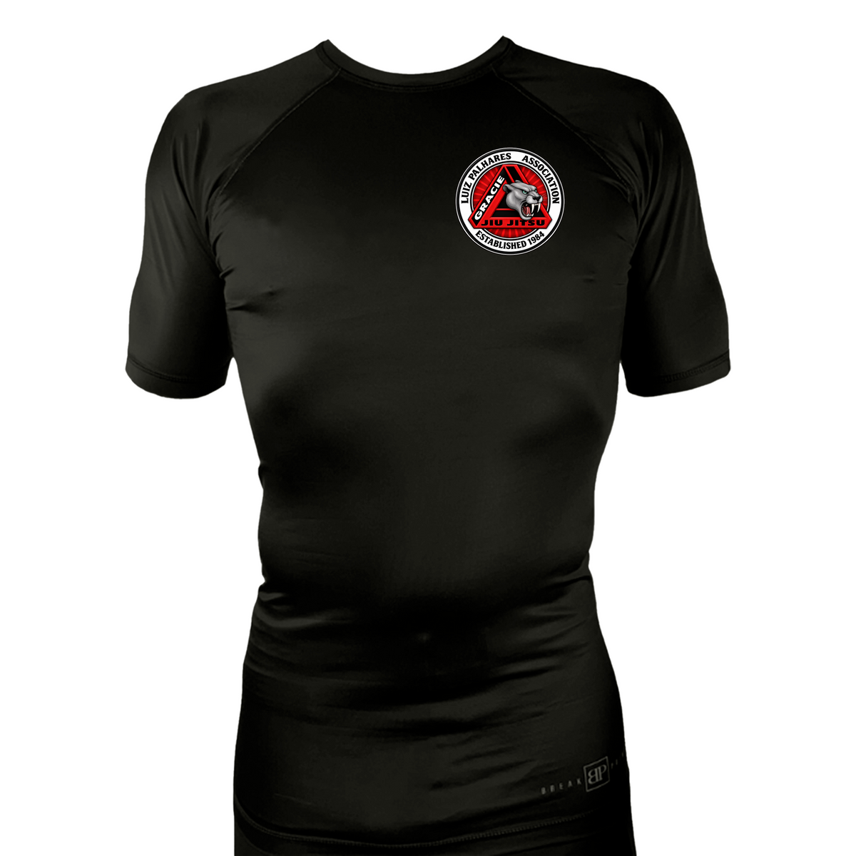 Xeque Mate Jiu Jitsu All Black Rash Guards Short Sleeves #8236 F