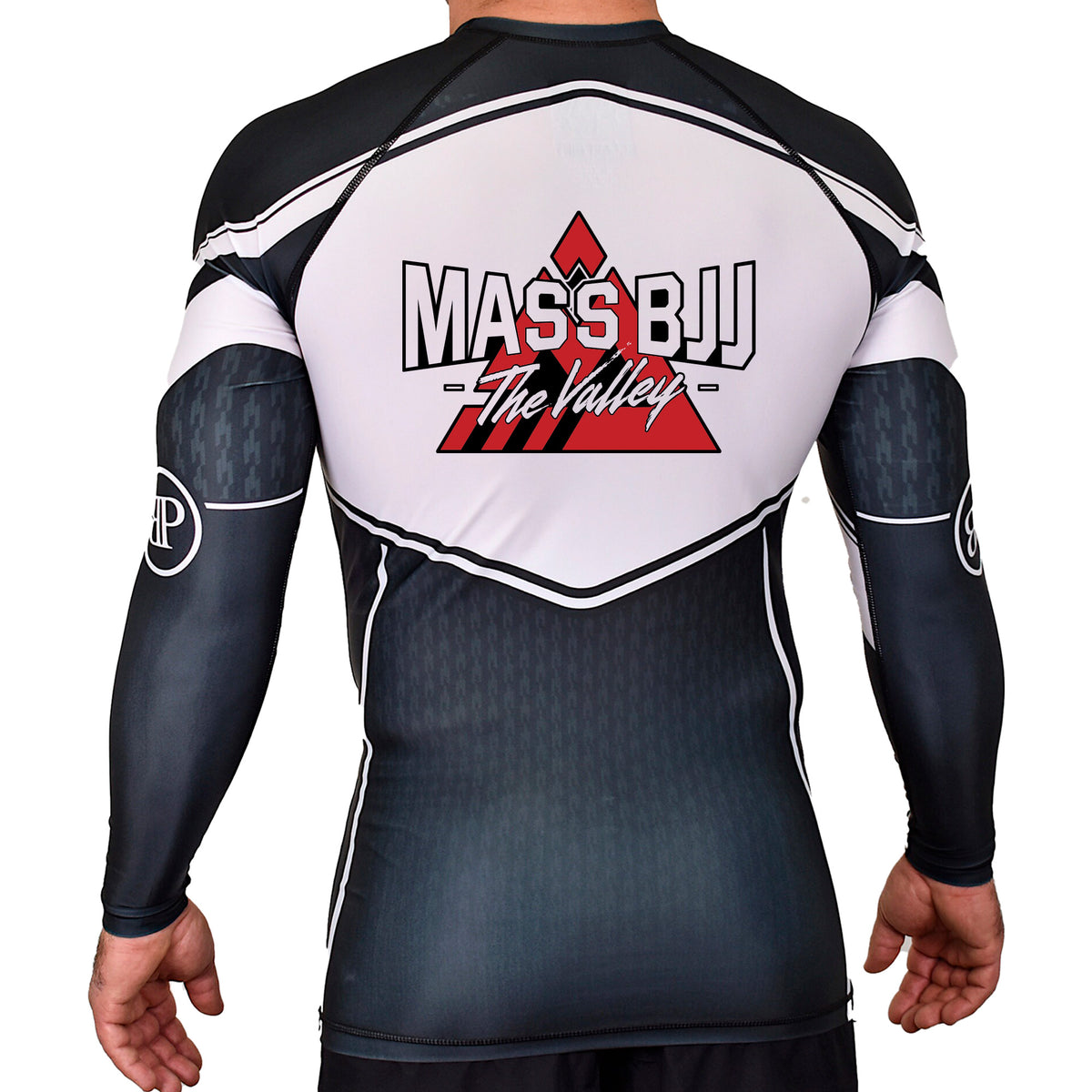 Mass BJJ The Valley Academy Rash Guards Black/White #8237 A
