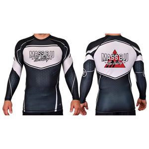 Mass BJJ The Valley Academy Rash Guards Black/White #8237 A