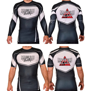 Mass BJJ The Valley Academy Rash Guards Black/White #8237 A