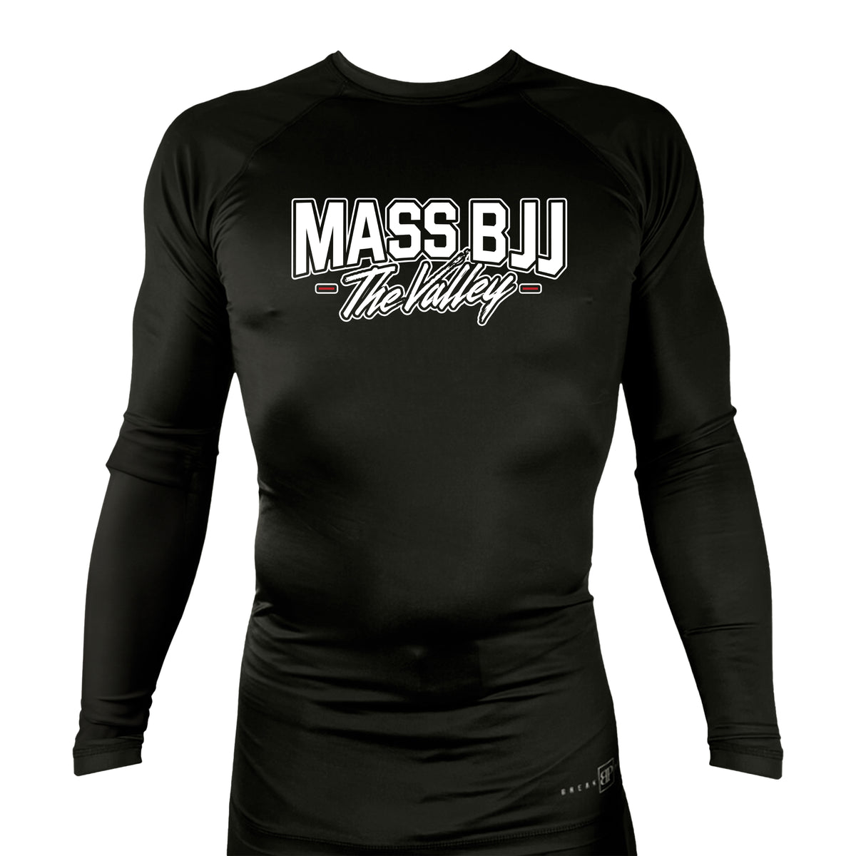 Mass BJJ The Valley All Black Rash Guards Long Sleeves #8237 A