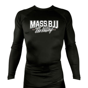 Mass BJJ The Valley All Black Rash Guards Long Sleeves #8237 A