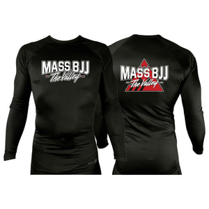 Mass BJJ The Valley All Black Rash Guards Long Sleeves #8237 A