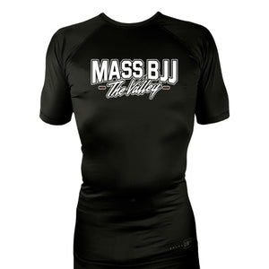 Mass BJJ The Valley All Black Rash Guards Short Sleeves #8237 A