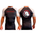Ruffhouse All Black Ranked Short Sleeve Rash Guards #8238 A