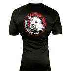 Ruffhouse All Black Rash Guards Short Sleeves #8238 A