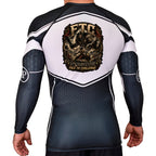 Face the Challenge Academy Rash Guards Black/White #8239 B