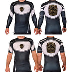 Face the Challenge Academy Rash Guards Black/White #8239 B