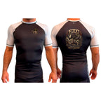 Face the Challenge All Black Ranked Short Sleeve Rash Guards #8239 B