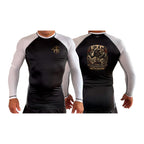 Face the Challenge All Black Ranked Long Sleeve Rash Guards #8239 B
