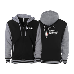 Fuerza Brazilian Jiu Jitsu Varsity Zip-Up Hoodies #8241 A