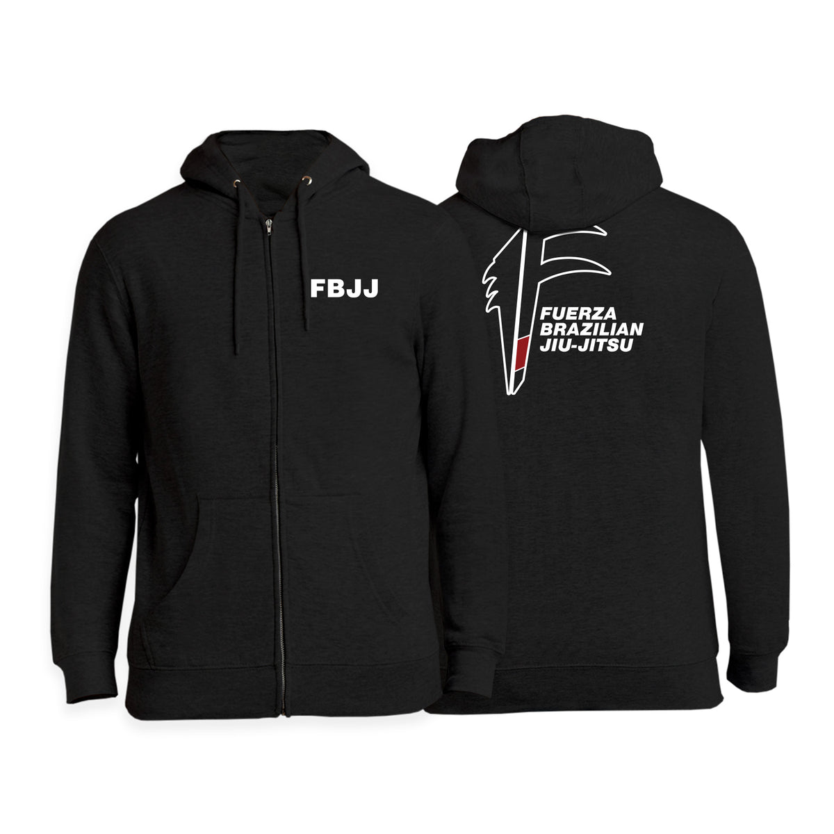Fuerza Brazilian Jiu Jitsu Zip-Up Hoodies #8241 A