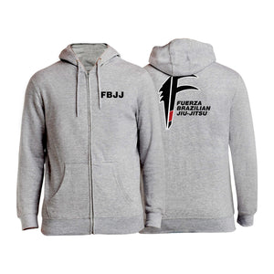 Fuerza Brazilian Jiu Jitsu Zip-Up Hoodies #8241 A