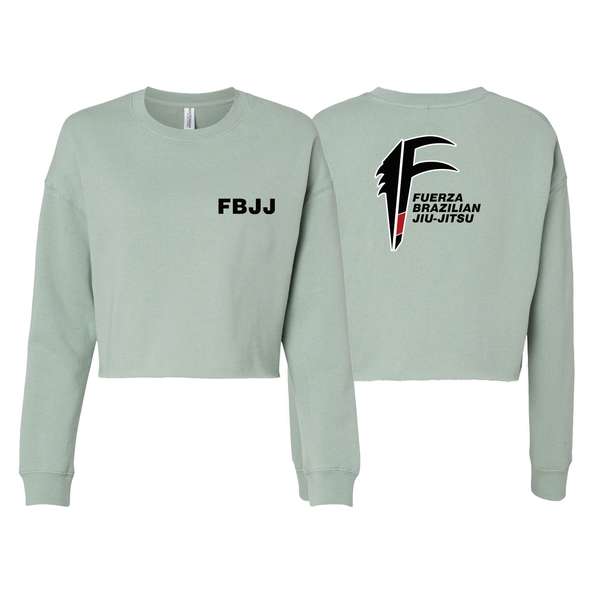 Fuerza Brazilian Jiu Jitsu Women's Cropped Crewneck Sweatshirt #8241 A
