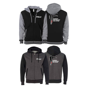Fuerza Brazilian Jiu Jitsu Varsity Zip-Up Hoodies #8241 A